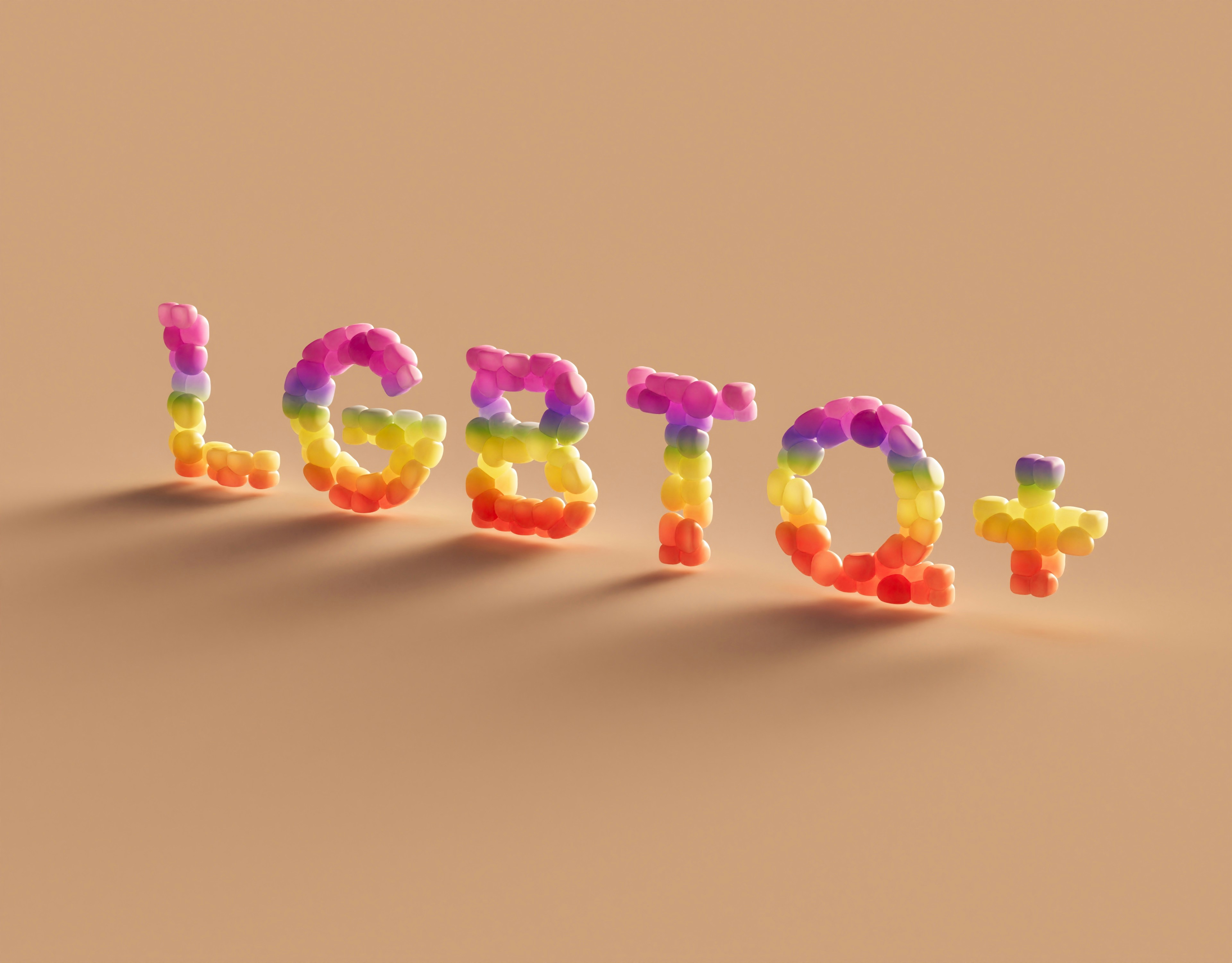 A diverse group of people from the LGBTQ+ community smiling and supporting each other, symbolizing a safe and inclusive community.